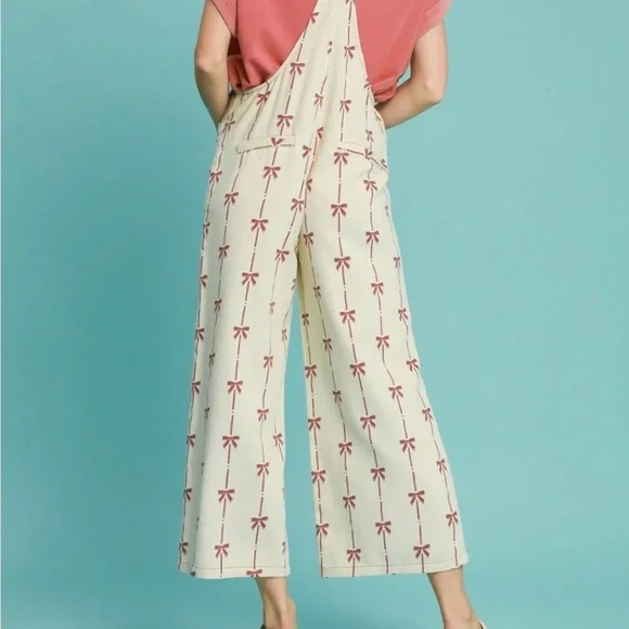 Umgee 💕 Pink Bow Jumpsuit - Picture 5 of 7